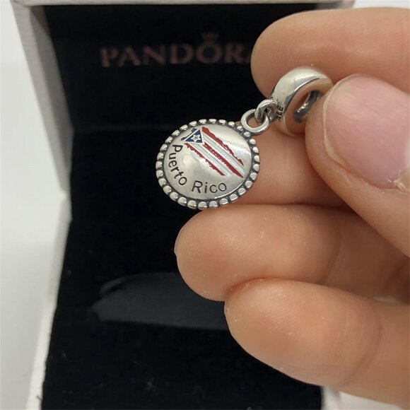 ✨🔥Pandora Puerto rico flag charm S925 Silver with box - Picture 2 of 5